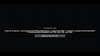 [5 Ways To Fix Minecraft Error] Internal Exception: java.lang.IndexOutOfBoundsException