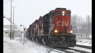 RAILREEL Just Two CN 583 CN 276 Ingersoll Ontario Jan 24 2024