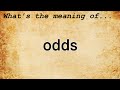 Odds Meaning | Definition of Odds