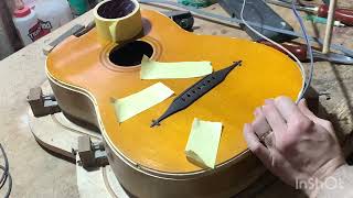 Restoration old seven strings guitar. Vladimir Shevchenko