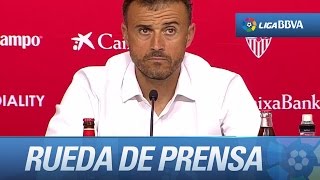 Rueda de prensa de Luís Enrique tras el Sevilla FC (2-1) FC Barcelona