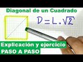 Como CALCULAR la DIAGONAL de un CUADRADO