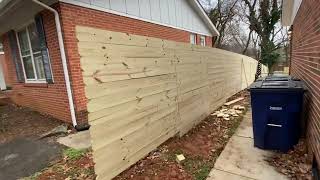 Horizontal Wooden privacy fence