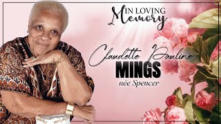 Celebrating the Life of Claudette Pauline Mings Nee Spencer