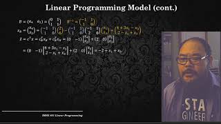 IMSE881 Lecture 4 Part 1 -- Simplex Method comparing Tableau and Matrix forms