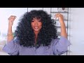 😍 $33 super affordable curly bang wig tutorial butta lace hollywood wave 26