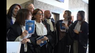 Inaugurazione anno giudiziario a Bari, la protesta dei magistrati