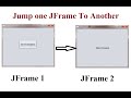 How to Open one JFrame from another in java Swing : JFrame Tutorial