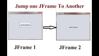 How to Open one JFrame from another in java Swing : JFrame Tutorial
