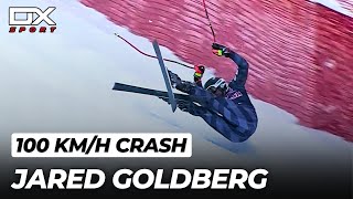 Alpine Ski Jared Goldberg huge crash at Kitzbühel | Downhill | 2023 🇮🇹