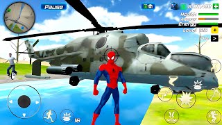 Spider Rope Frog Ninja Driving SUV and Army Helicopter in Open City - Android Gameplay