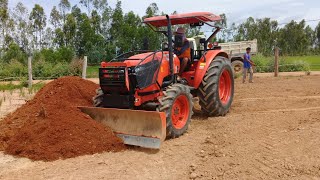 Powerful Tractor Pushing the Soil - កម្លាំងម៉ាស៊ីនត្រាក់ទ័ររុញដីឡាន