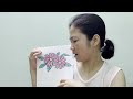 Hand-colored by me! Instructions for coloring two hibiscus flower branches purple