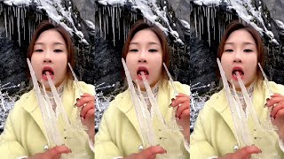 ICICLE ICE / SNOW ICE / ICE EATING