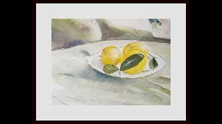 A Plate of Lemon Watercolour Demo Guide with David H#S