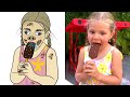 Diana and Roma Play Selling Ice Cream l Drawing Meme