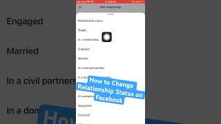 How To Change Relationship Status On Facebook Facebook Tipsandtricks Tutorial Relationship