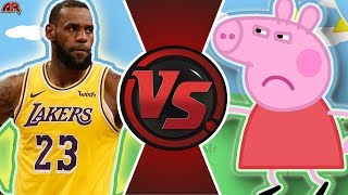 LEBRON JAMES vs PEPPA PIG! (Peppa Pig vs NBA Animation)