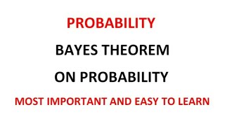 @btechmathshub7050Bayes Theorem on Probability- Most important  theorem ! Easy to understand.