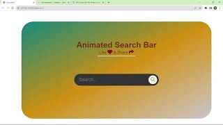 Create Animated Search Bar | HTML CSS | Projects For Beginners | LearningByU