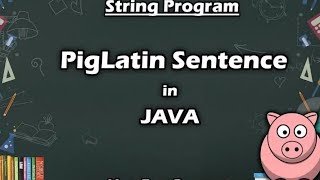 Java program to convert a string into piglatin format