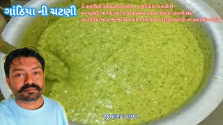 ગાંઠીયા ની લીલી ચટણી ધંધા માટે બનાવવાની રીત 🙊 સૌરાષ્ટ્ર ગાંઠીયા નીચટણી🦧Vanela Gathiya Green Chutney