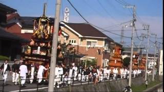 西条祭り2014　伊曾乃祭礼　巡行　欄干橋から