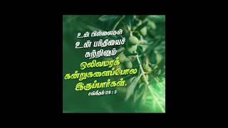 சங்கீதம் 128:3 உன் பிள்ளைகள் உன் பந்தியைச் சுற்றிலும் ஒலிவமரக் கன்றுகளைப்போல் இருப்பார்கள்.