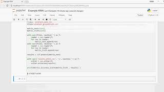 Example jupyter notebook Knn classifier white wine