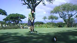 Bob's tee shot - Wailea Golf Club