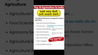 TOP 10 JOBS After B.Sc Agriculture | Career After Graduation in B.Sc Agriculture | Agriculture Jobs