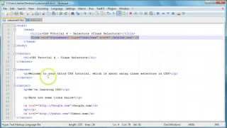 CSS Tutorial 4 - Selectors (Class Selectors)