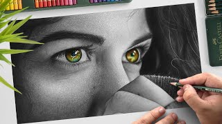 Drawing Hyper Realistic Close up Portrait | Tutorial for BEGINNERS