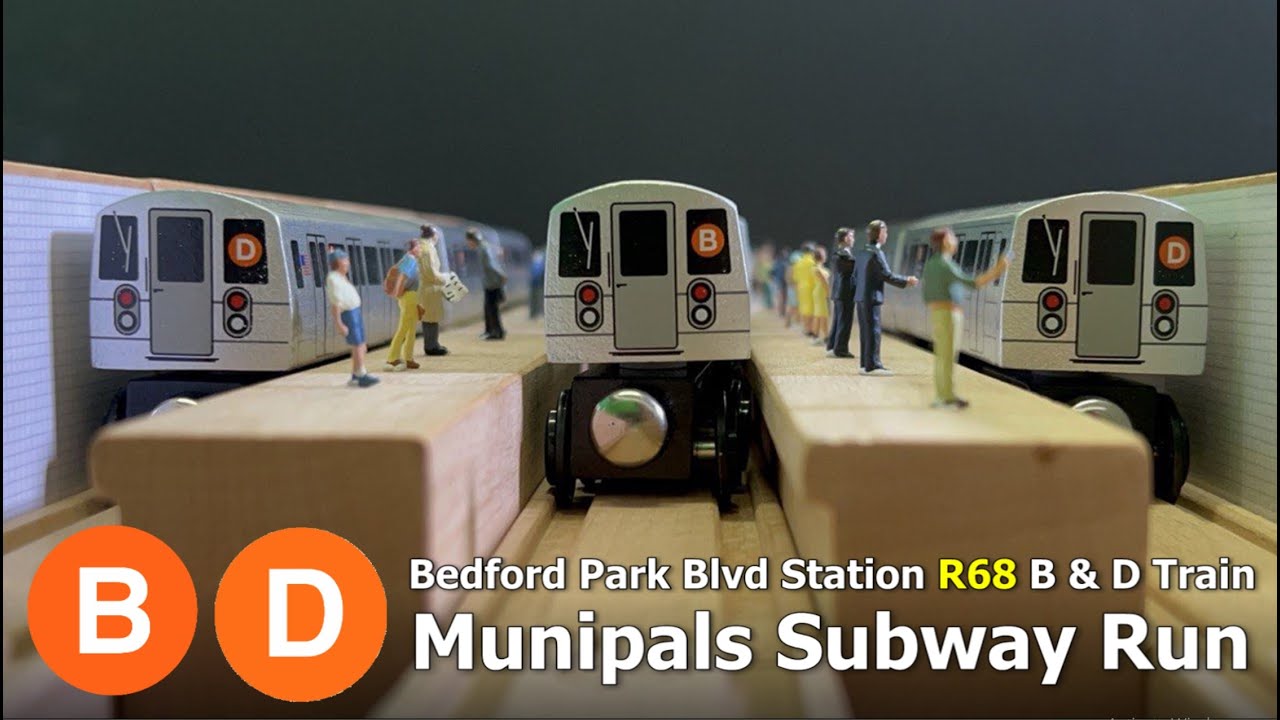 Munipals MTA R68 B & D Train Bedford Park Blvd Station Subway Run + D ...