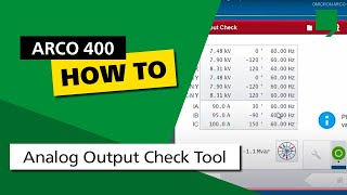 ARCO Control Tutorial – Analog Output Check Tool