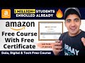 Amazon Aws Free Course With Free Certificate | AWS Certification Training | #FreeAwsDigitalTraining