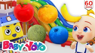 The Colors Song (Color Fruit Slide) + more nursery rhymes & Kids songs - Baby yoyo
