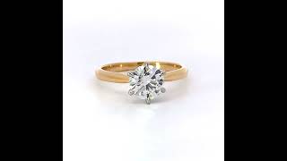 1.00ct Diamond Six Claw Yellow Gold Solitaire Ring