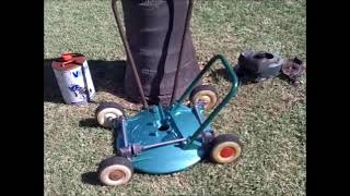 Restoration old vintage victa18 2 stroke lawn mower