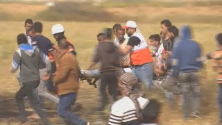 Thousands flee gunfire on Gaza-Israel border | ITV News