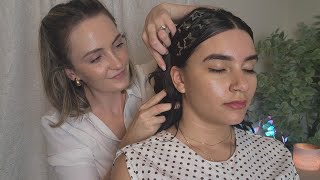 ASMR Perfectionist Festive Star Clips Hairstyle With Curl Definition - Finger Curling, Final Touches