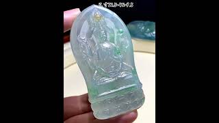 翡翠吊墜丨冰玻種飄花千手觀音。 #翡翠#jade#翡翠吊墜#翡翠掛件 ​​​#翡翠雕刻