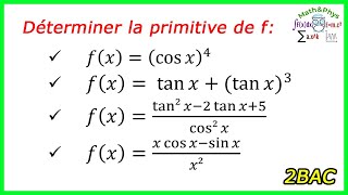 CALCUL DE PRIMITIVE D'UNE FONCTION TRIGONOMÉTRIQUE - 2 BAC SM S.ex - [EXERCICE 3]