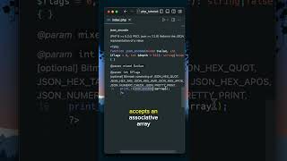 Php json_encode() function, a quick guide. #php #php_tutorial #laravel #shorts