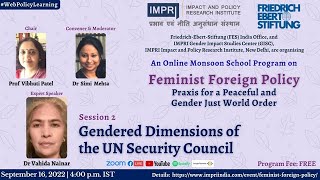 Session 2 | Feminist Foreign Policy | Online Monsoon School | FES IMPRI #WebPolicyLearning HQVideo