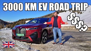 BMW iX 50 - Long Range Road Trip Time and Cost Breakdown (ENG) - Test Drive and Review