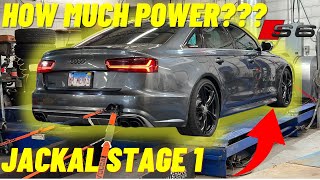 Audi S6 C7.5 Jackal Motorsports Stage 1 on the dyno! (Can't believe this!)