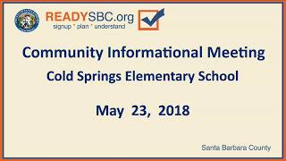 Community Informational Meeting of May 23, 2018