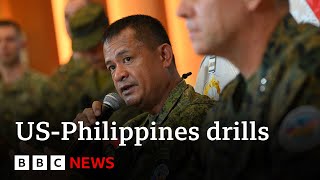US and Philippines begin largest-ever joint military drills after China exercises - BBC News