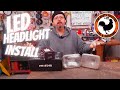 LED headlight H6054, 5x7, 7x6 install, 1995 TOYOTA TACOMA